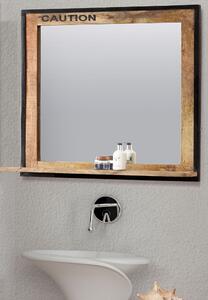Zrkadlo s poličkou IRON mangovník