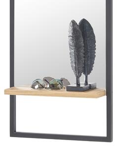 Zrkadlo YORKE dub/čierna, šírka 44 cm