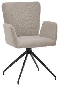 STOLIČKA S PODRÚČKAMI, oceľ, buklé, čierna, béžová SetOne by Musterring - Stoličky, Online Only