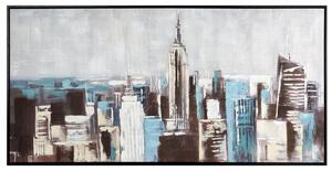Dekorstudio Ručne maľovaný obraz na plátne s motívom New Yorku 120x60cm - krémový