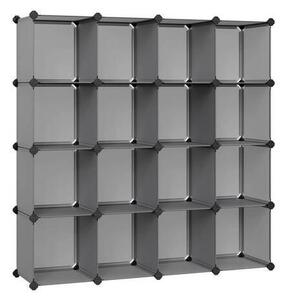 KOMBINÁCIA REGÁLOV, sivá, železo, 153/153/31 cm Boxxx - Regály, Online Only