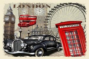 Conceptum Hypnose Koberec London 80x150 cm béžový/červený