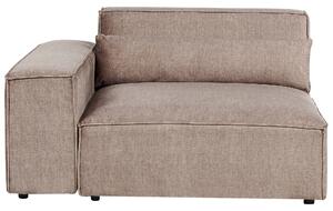 Rohový sedací diel hnedé látkové čalúnenie 1-miestny modul pravostranný minimalistický moderný štýl obývacia izba