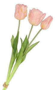 Kytice 3ks růžových realistických tulipánů Tulips - 45 cm - daan kromhout
