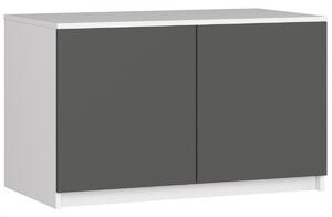 Ak furniture Nástavec na skriňu Star 90 cm biely/šedý grafit mat