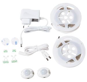 LED pásik biely 2 kusy 120 cm teplé biele svetlo so senzorom pohybu osvetlenie doplnky ATRATO