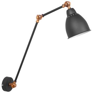 Nástenná lampa grafitová sivá a biela kovová dlhé nastaviteľné rameno svetlo na čítanie moderný štýl obývacia izba spálňa