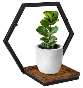 TZB Nástenná polica Doron II hnedá/čierna
