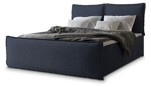 Manželská boxspring posteľ s úložným priestorom Monta 140x200 - kráľovská modrá