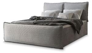 Manželská boxspring posteľ s úložným priestorom Monta 160x200 - svetlosivá