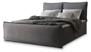 Manželská boxspring posteľ s úložným priestorom Monta 160x200 - sivá