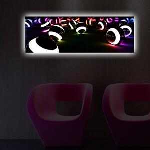 Hanah Home Obraz s LED osvetlením Svietiaca guľa 90x30 cm