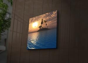 Wallity Obraz s LED osvetlením OSTROV 49 28 x 28 cm