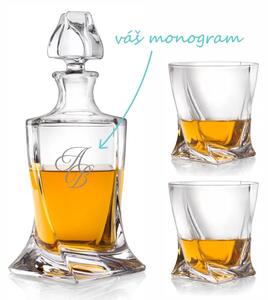 Pieskovaný whisky set Hermés (1+2)