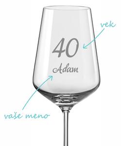 Pieskovaný pohár na víno Narodeniny