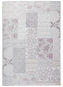 Koberec sivá ružová polyester 160 x 230 cm obdĺžnikový tvar orientálny patchworkový vzor moderný vintage štýl obývačka spálňa