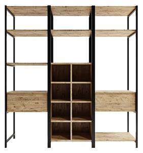 Hanah Home Otvorená šatníková skriňa Gardirop IV 180 cm dub