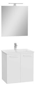Kúpeľňová zostava s umývadlom zrcadlem a osvětlením VitrA Mia 59x61x39,5 cm biela lesk MIASETFP60B