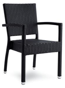 SINFONIA záhradná čierna stolička