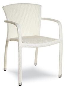 MONACO záhradná biela stolička