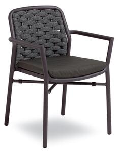 FLORA záhradná stolička farba antracit hliník