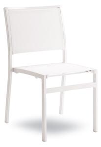 MEDI TEX deluxe bianco biela záhradná stolička bez podrúčky