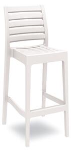 TOBY biela barová záhradná stolička