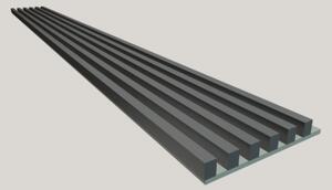 Lamely 3D Stenová lamela 3D PLUS - Lamela Diamantová sivá + MDF doska Zelená matná