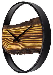 Nástenné hodiny FOREST drevo/kov, priemer 30 cm