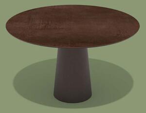 TOTEM dizajnový záhradný okrúhly stôl keramika