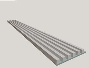 Lamely 3D Stenová lamela 3D PLUS - Lamela Perleťová sivá + MDF doska Zelená matná