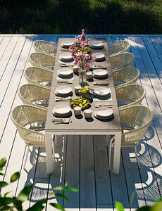 BRIDGE záhradný stôl s rozkladom hliník keramika