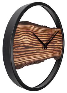 Nástenné hodiny FOREST drevo/kov, priemer 45 cm
