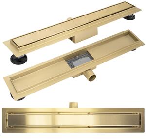 Odtokový žľab Rea Neox brush gold 50