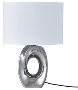 Stolná lampa SILVER 1 strieborná/biela