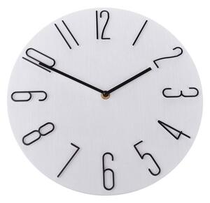 Nástenné hodiny METALLIC biela/čierna, ⌀ 31 cm