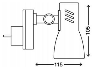 Briloner 2763-016P - Nástenné svietidlo do zásuvky 1xE14/25W/230V biele