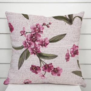 Biante Bavlnená obliečka na vankúš Sandra SA-635 Ružovofialové orchidey na bielom 30 x 50 cm