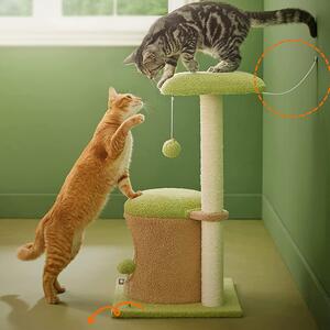 Škrabadlo pre mačky SPRING jarná zelená/svetlohnedá