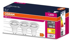 SADA 3x LED Žiarovka PAR16 GU10/4,5W/230V 2700K - Osram