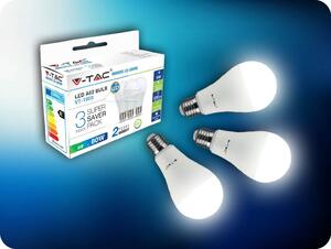 V-TAC E27 LED žiarovka 8,5W, 806lm, A60, balenie 3 kusy Farba svetla: Denná biela