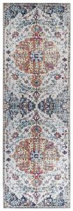 Koberec viacfarebný polyester 80 x 240 cm s orientálnym vzorom behúň moderná kuchyňa chodba