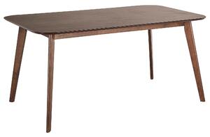 Jedálenský stôl tmavý mahagón MDF 150 x 90 cm obdĺžnikový tradičný retro dizajn