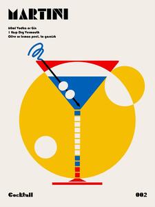 Ilustrácia Martini Bauhaus Cocktail, Retrodrome