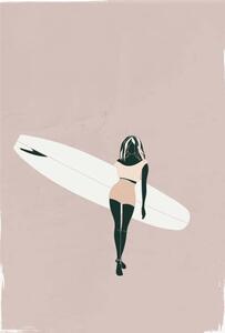 Ilustrácia Pastel colour fashion surf illustration, LucidSurf