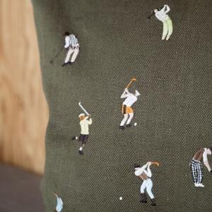Ľanový poťah na vankúš Golfers Embroidered 48x48 cm