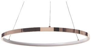 Závesná lampa ružovozlatá kovová ø 50 cm hliníková s LED svetlami okrúhle závesné moderné glamour svietidlo