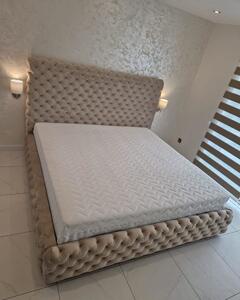 Moderná čalúnená posteľ FIGO EXTRA - Drevený rám, 140x200