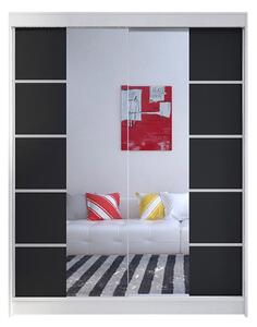 Šatníková skriňa CAMINO V šírka 150 cm - biela/čierna