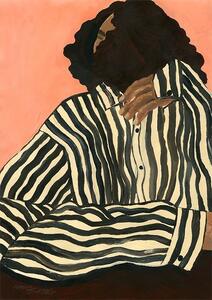 Autorský mini plagát Serene Stripes by Hanna Peterson A5